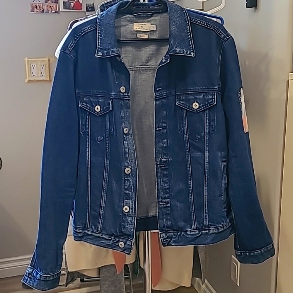 Vintage Denim Jacket- Tolman with Graphic design